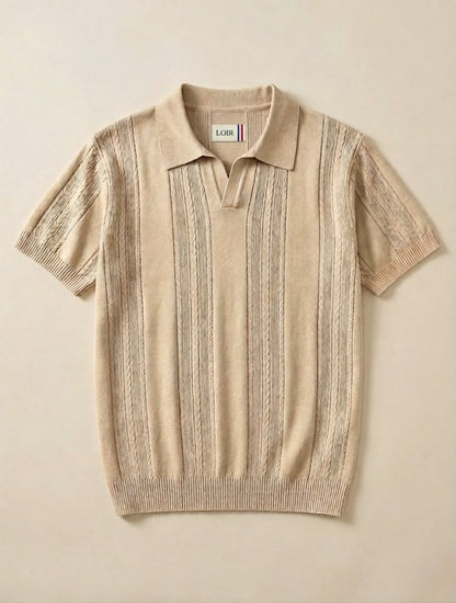 Chemise Polo Slim Maille Tricotée