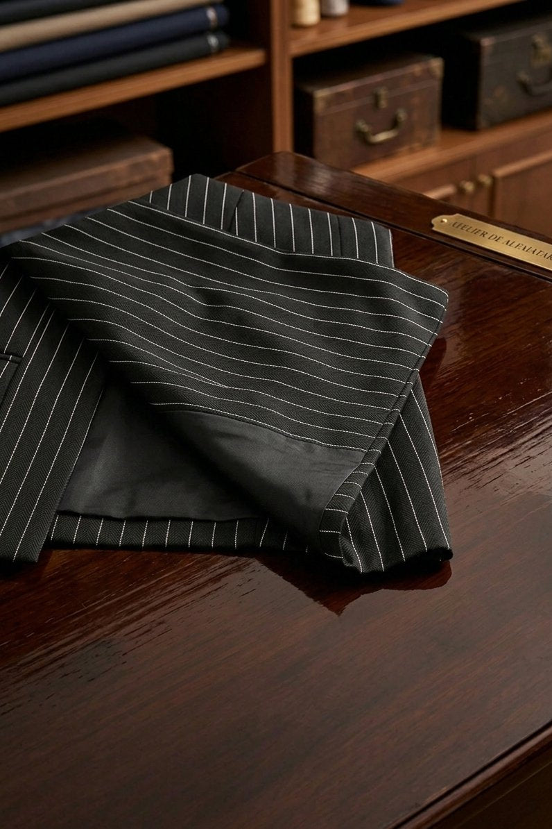 Ensemble Costume Revers Rayé