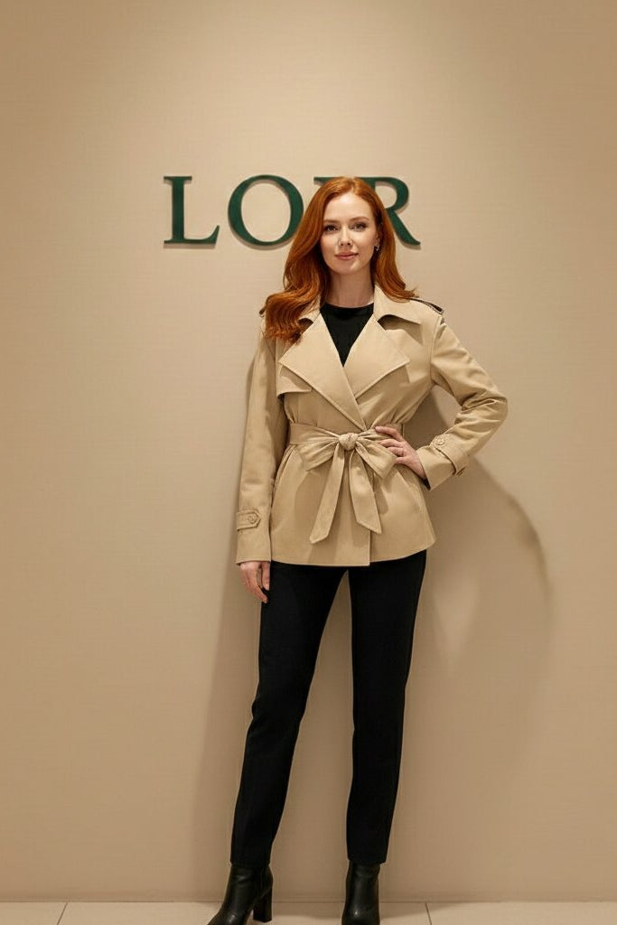 Manteau Elara ample à col croisé et silhouette parisienne