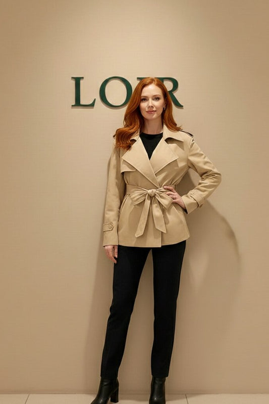 Manteau Elara ample à col croisé et silhouette parisienne