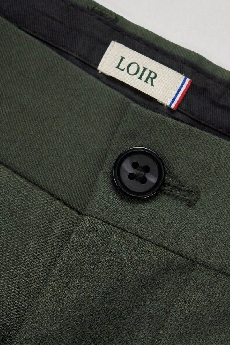 Costume Diplomate à Revers en Pointe Vert Militaire Tailoring