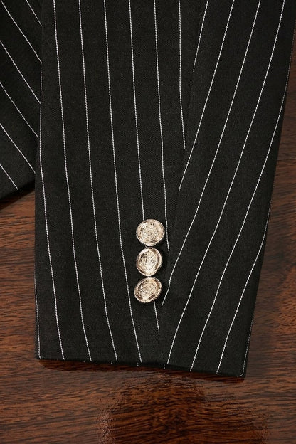 Ensemble Costume Revers Rayé