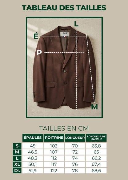 Costume Diplomate à Revers en Pointe Marron Tailoring