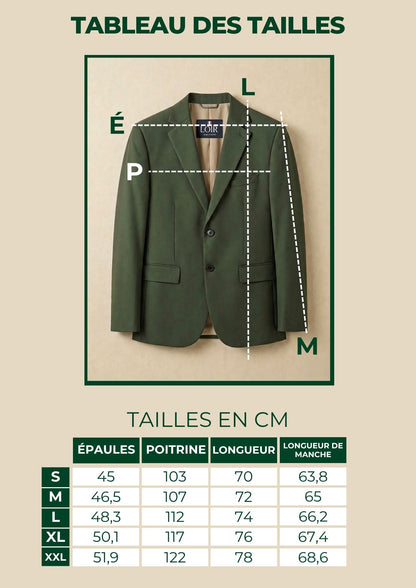 Costume Diplomate à Revers en Pointe Vert Militaire Tailoring