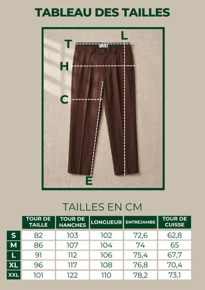Costume Diplomate à Revers en Pointe Marron Tailoring