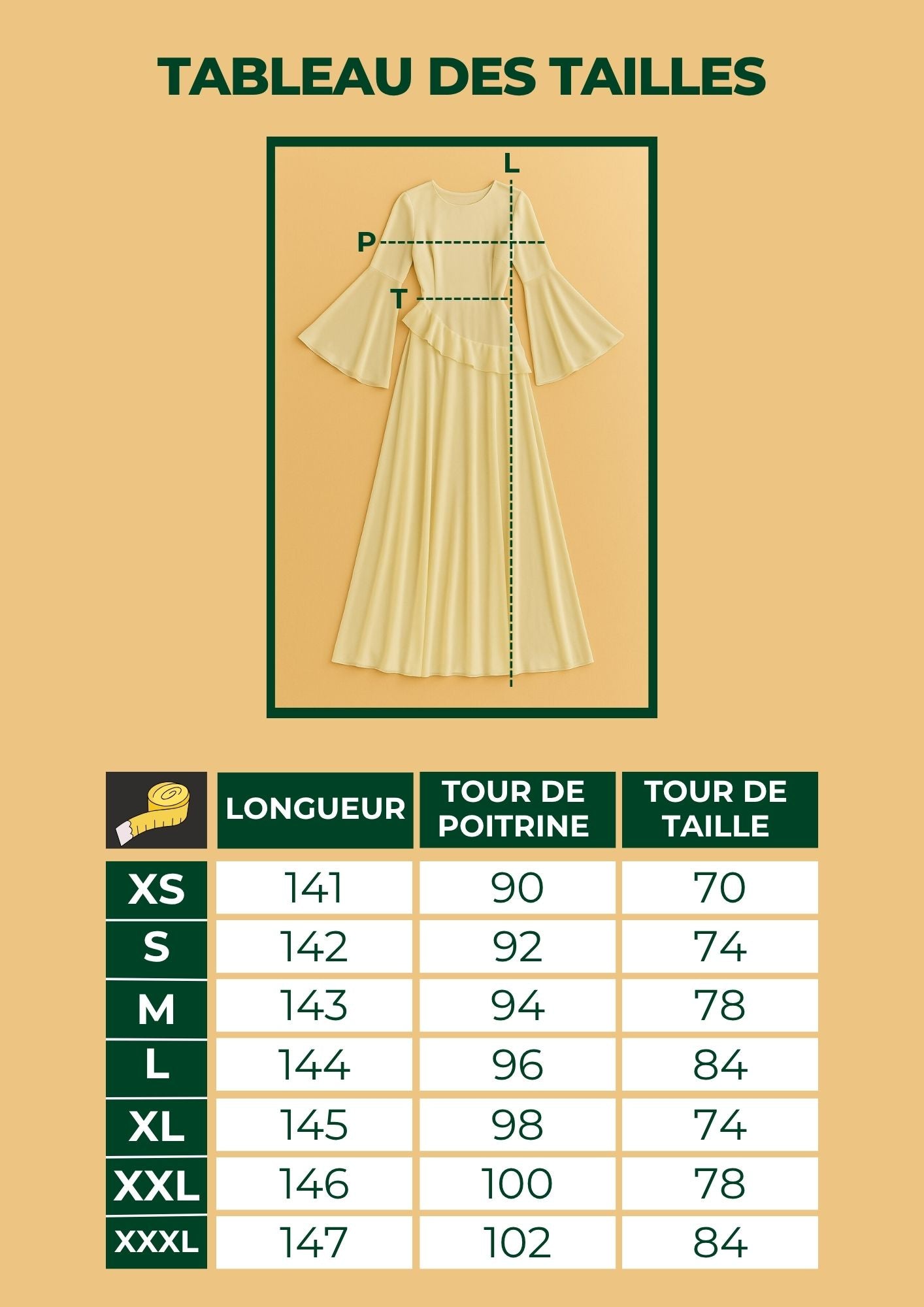 Robe Eulalie longue à volants superposés et manches fluides