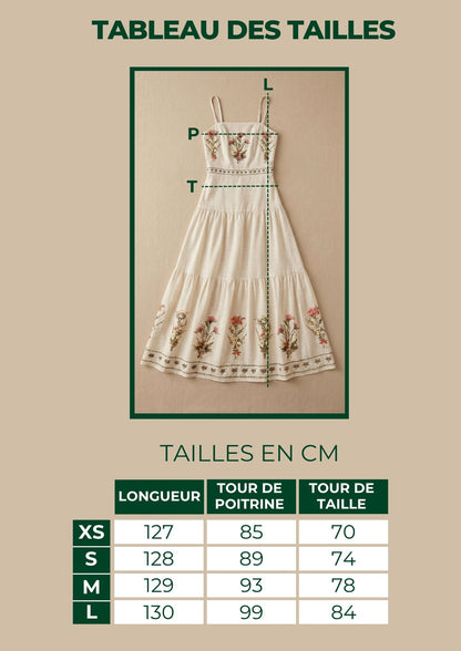Robe Évasée Imprimé Floral Bretelles Fines Midi