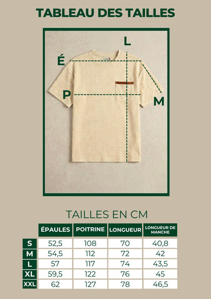 T-shirt Adrien en maille technique avec poche contrastée